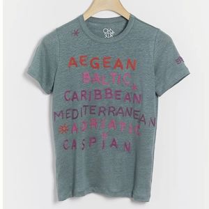 Anthropologie Chaser Seas Embroidered Tee